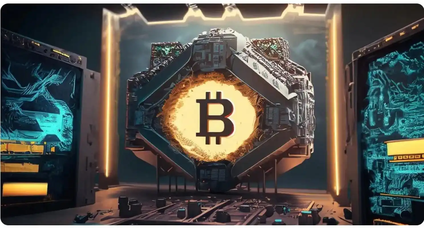 High-efficiency US-based mining farm with rows of mining machines operating under controlled environments