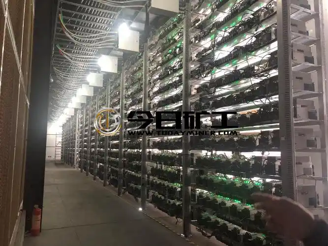 A powerful mining rig working hard to solve complex cryptographic puzzles.
